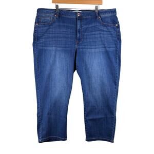 Celebrity Pink The Rider Capri Jeans Women's 24 Cotton Stretch Vibrant Blue Fade